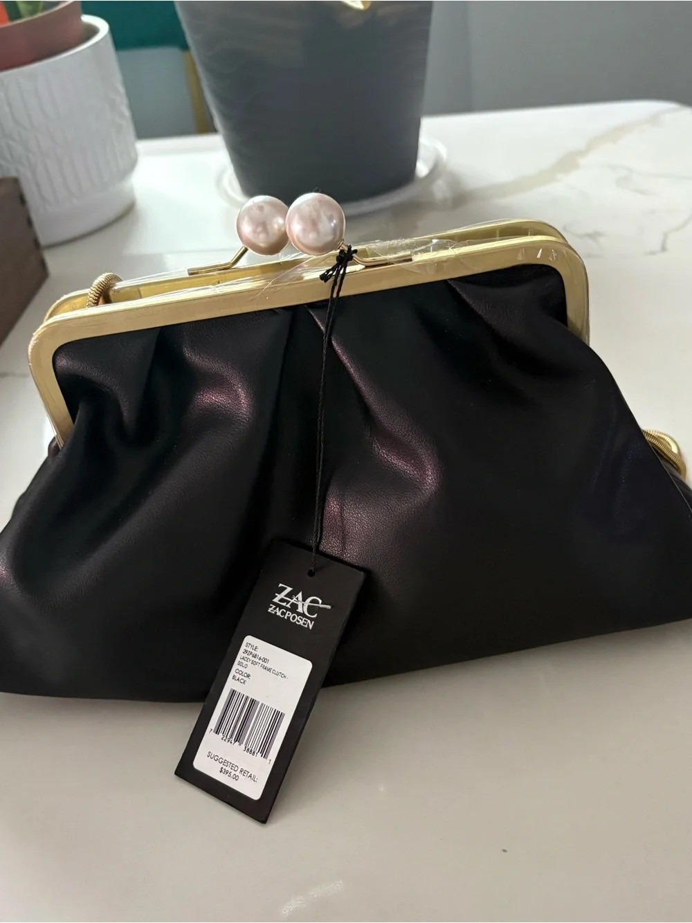 Zac Zac Posen Lacey Soft Frame Clutch/ Crossbody Bag